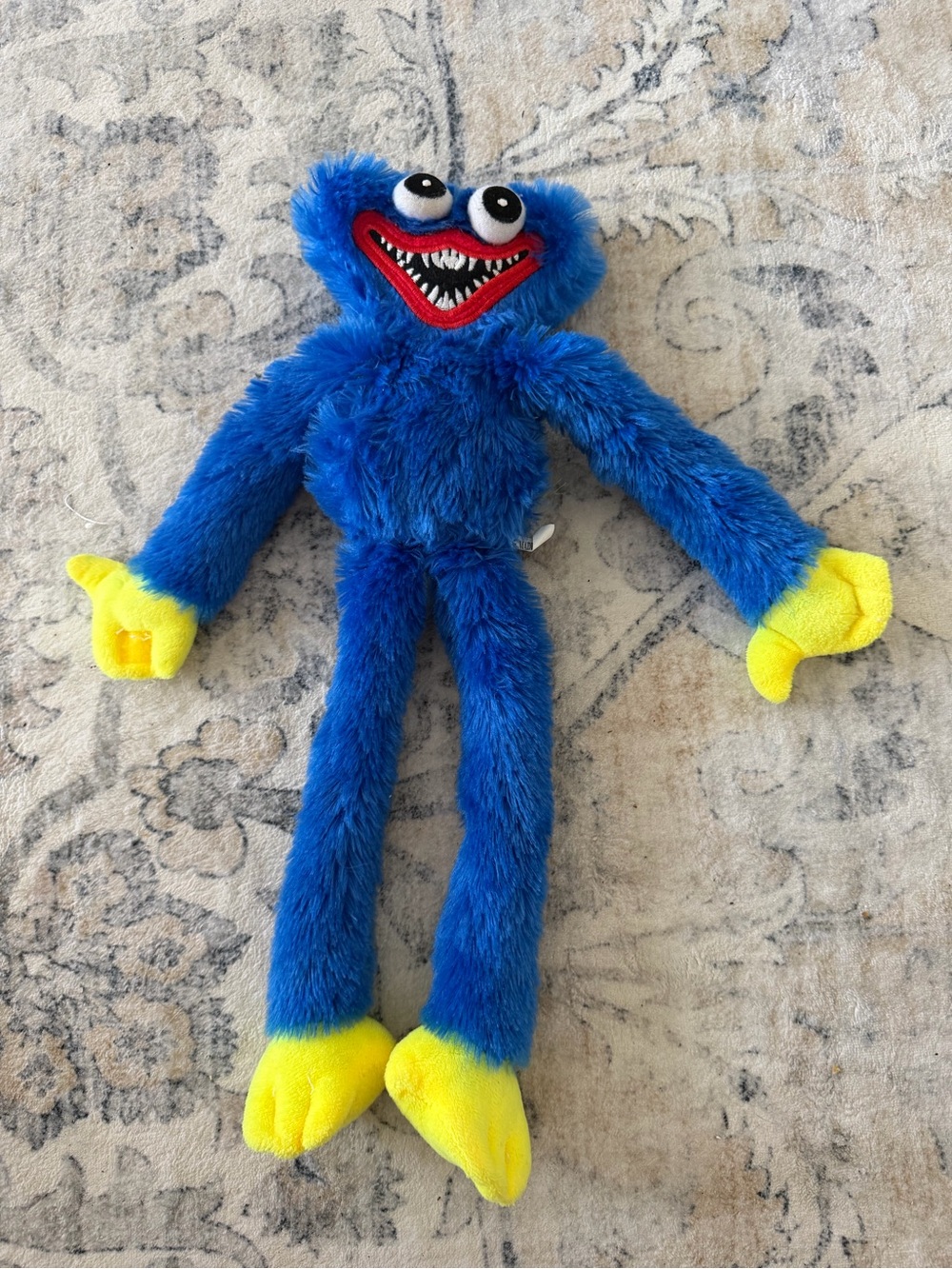 Blue Plush Monster Toy with Yellow Hands & Feet - Kids Toy